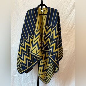 195 - Pinklicious Chevron Knit Poncho
